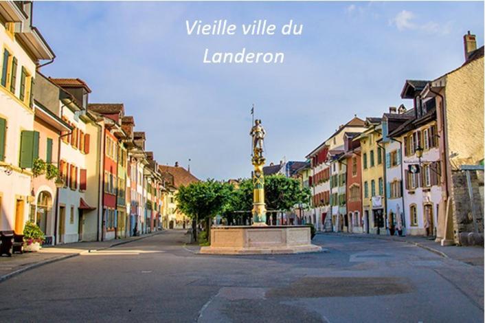 Chambre Lumineuse Dans Une Grande Villa Le Landeron ภายนอก รูปภาพ